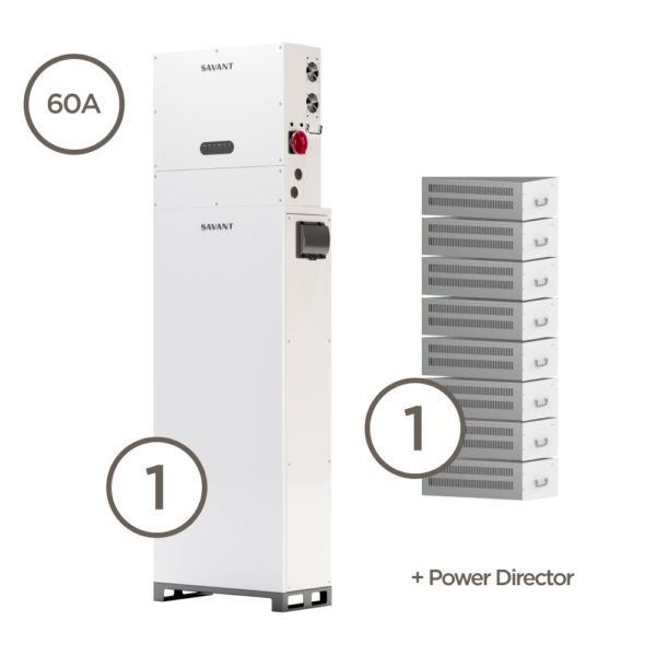 SAVANT POWER STORAGE 20 WITH DIRECTOR | 60A - 12.5KW - 20 KWH